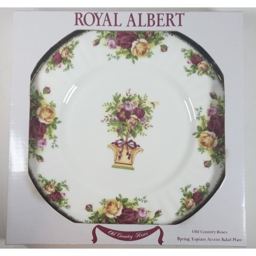 Royal Albert Old Country Roses Spring Accents Salad Plate NIB 8 3/4" Floral VTG
